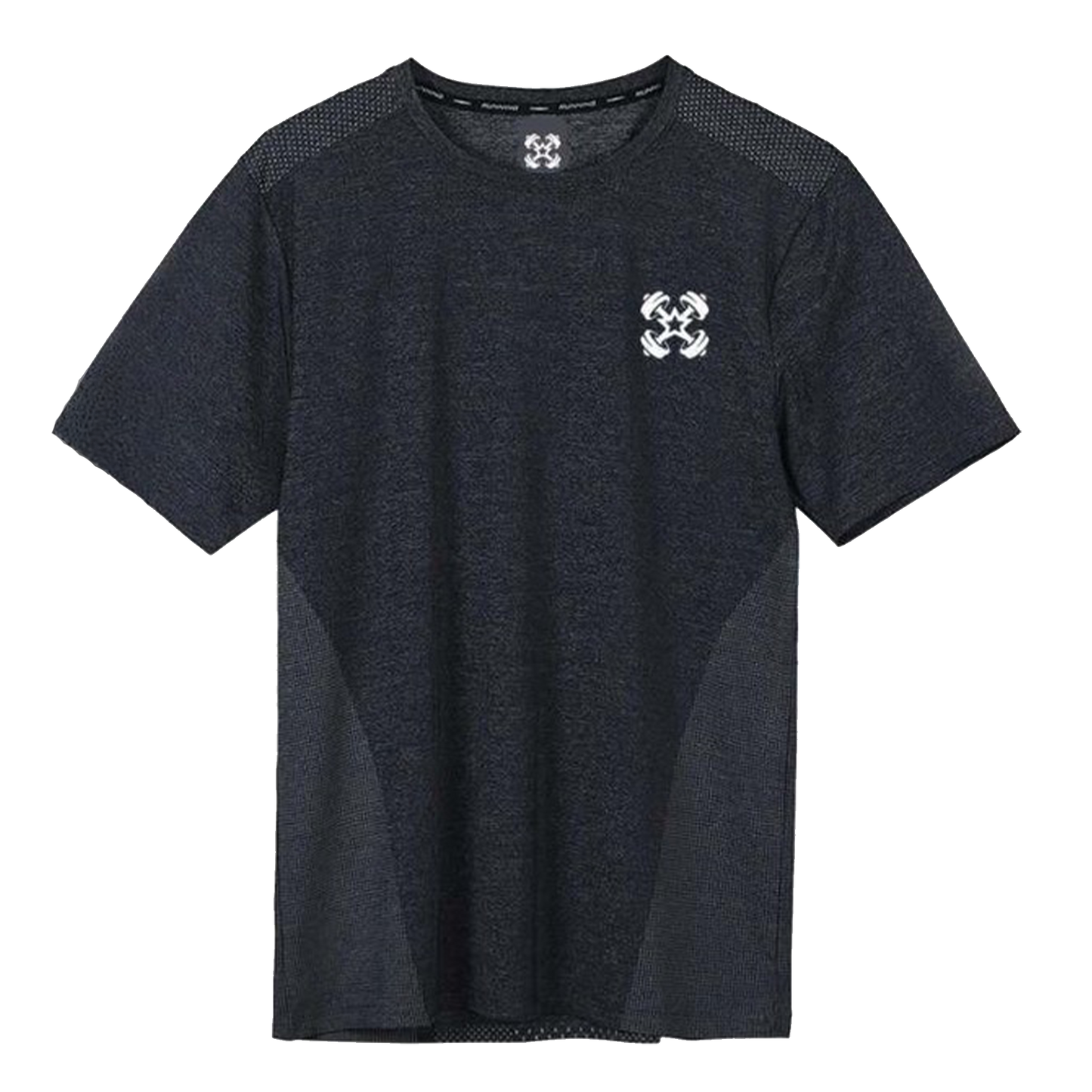 BADGED GYM SHIRT - GREY/BLACK
