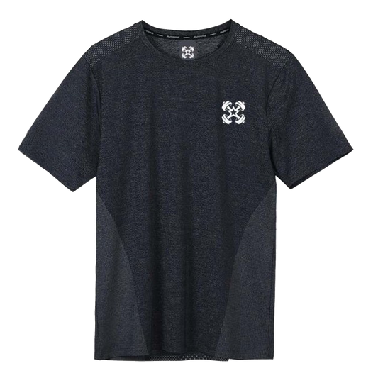 BADGED GYM SHIRT - GREY/BLACK