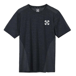 BADGED GYM SHIRT - GREY/BLACK